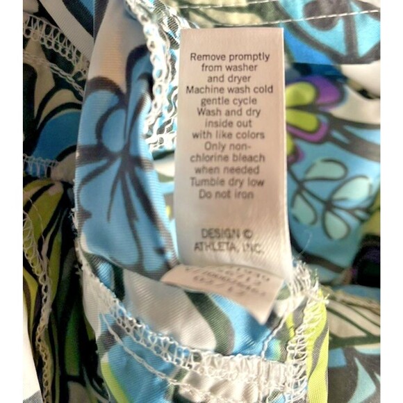 Athleta womens swim skirt L bright floral mesh pocket summer watersports lake - Picture 8 of 8
